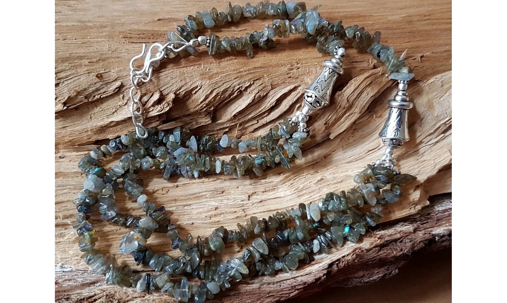 Labradorite Collier 3 rangs