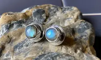 Labradorite 925 Silver plated Earring