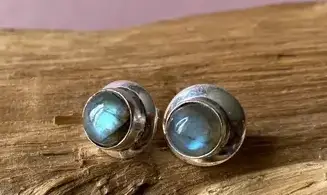 Labradorite 925 Silver plated Earring
