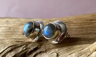 Labradorite 925 Silver plated Earring