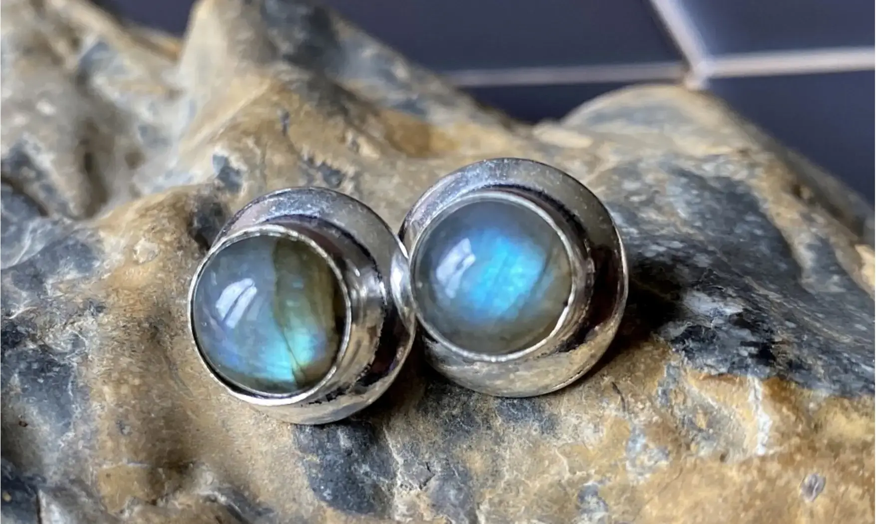 Labradorite 925 Silver plated Earring