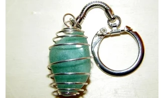 Porte-clés Aventurine verte pierre