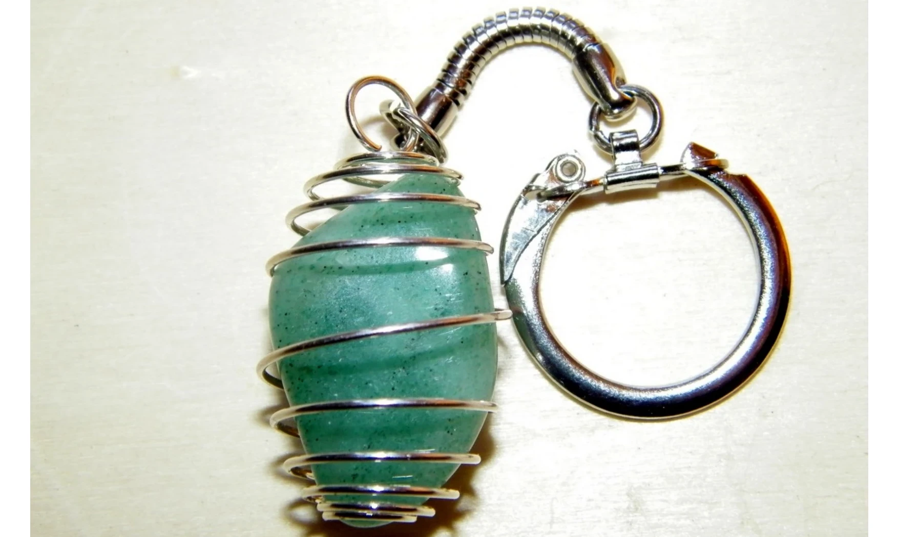 Porte-clés Aventurine verte pierre