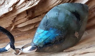 Labradorite Palm stone 9 pendant