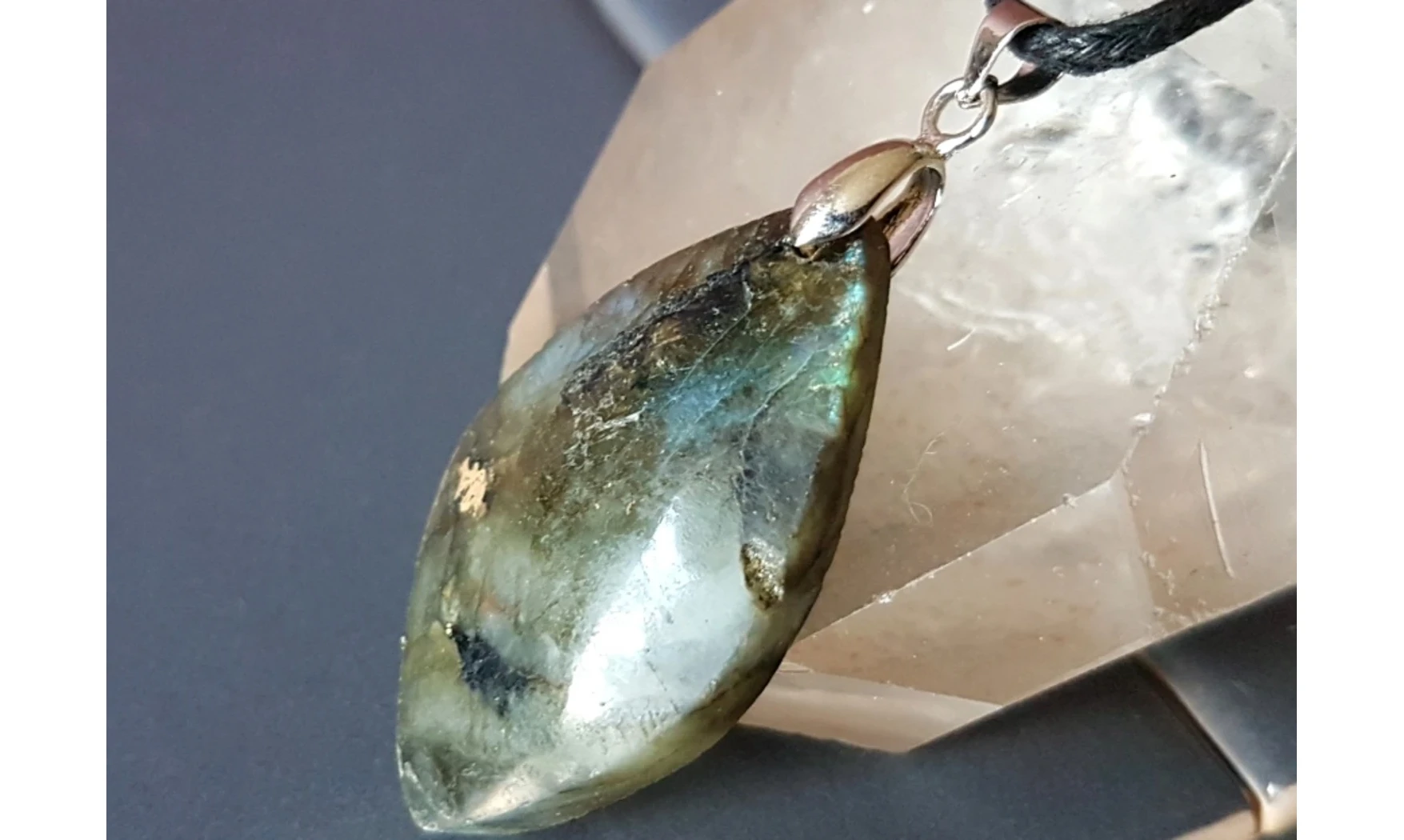 Labradorite Galet 9 pierre pendentif