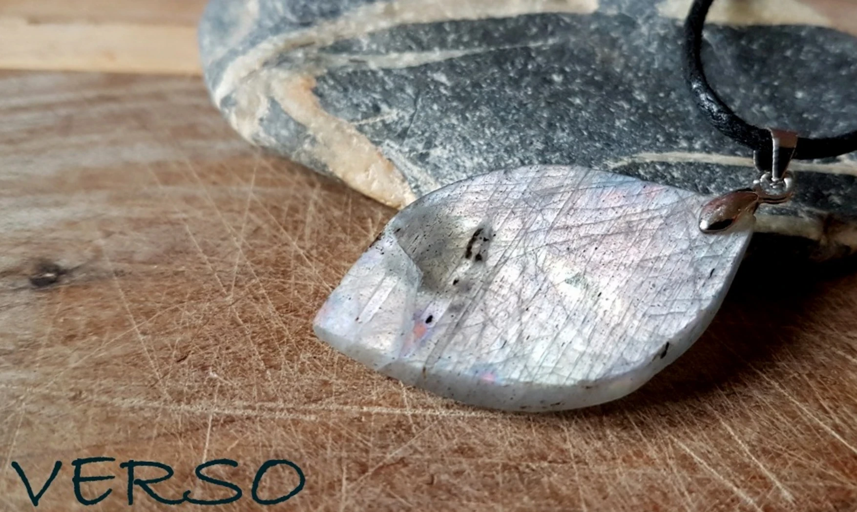 Labradorite Galet 4 pierre pendentif