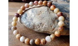 Crazy lace Agate Round beads Bracelet