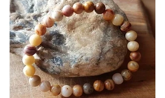Agate Crazy Lace Boules bracelet pierres