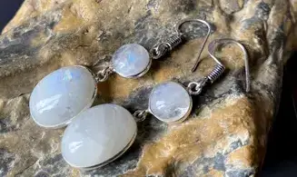 Moonstone 925 Silver plated Earring