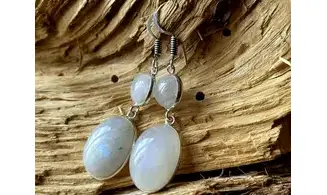 Moonstone 925 Silver plated Earring