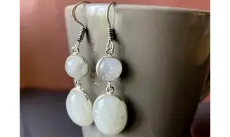 Moonstone 925 Silver plated Earring