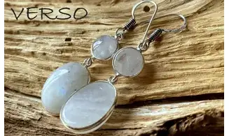 Moonstone 925 Silver plated Earring
