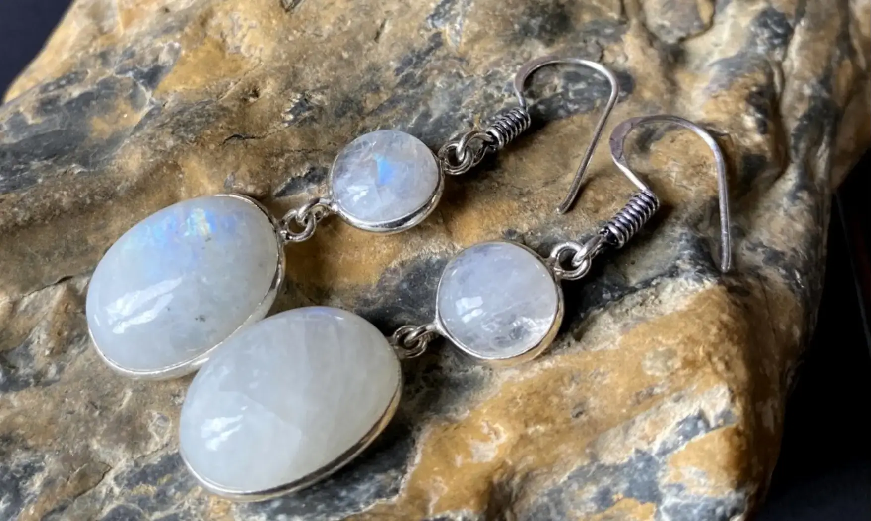 Moonstone 925 Silver plated Earring