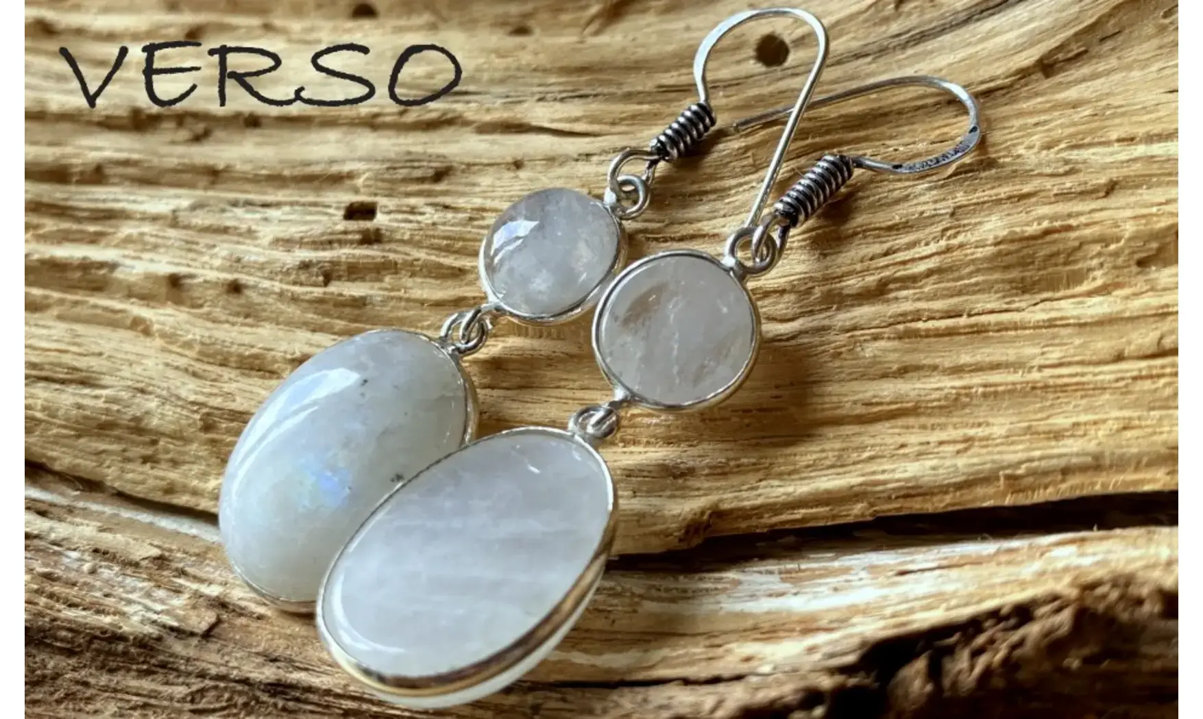 Moonstone 925 Silver plated Earring