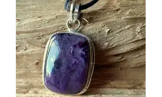 Charoite & 925 Silver plated pendant