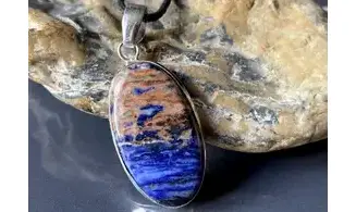 Sodalite & 925 Silver plated pendant