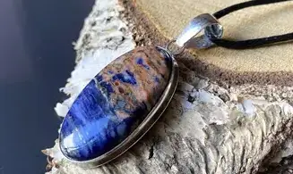 Sodalite pierre pendentif & Argent