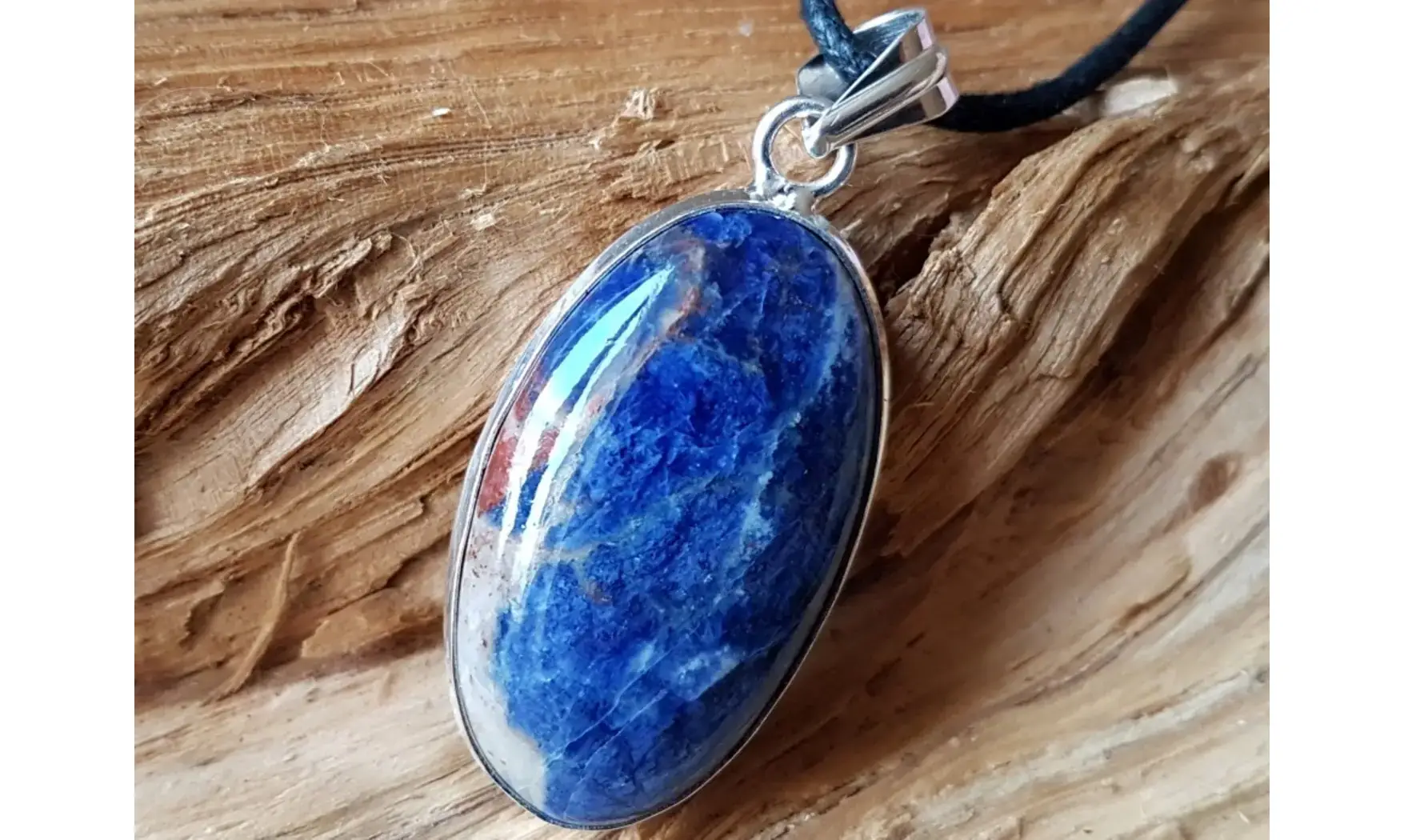 Sodalite pierre pendentif & Argent