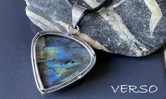 Labradorite 4 pendentif & Argent
