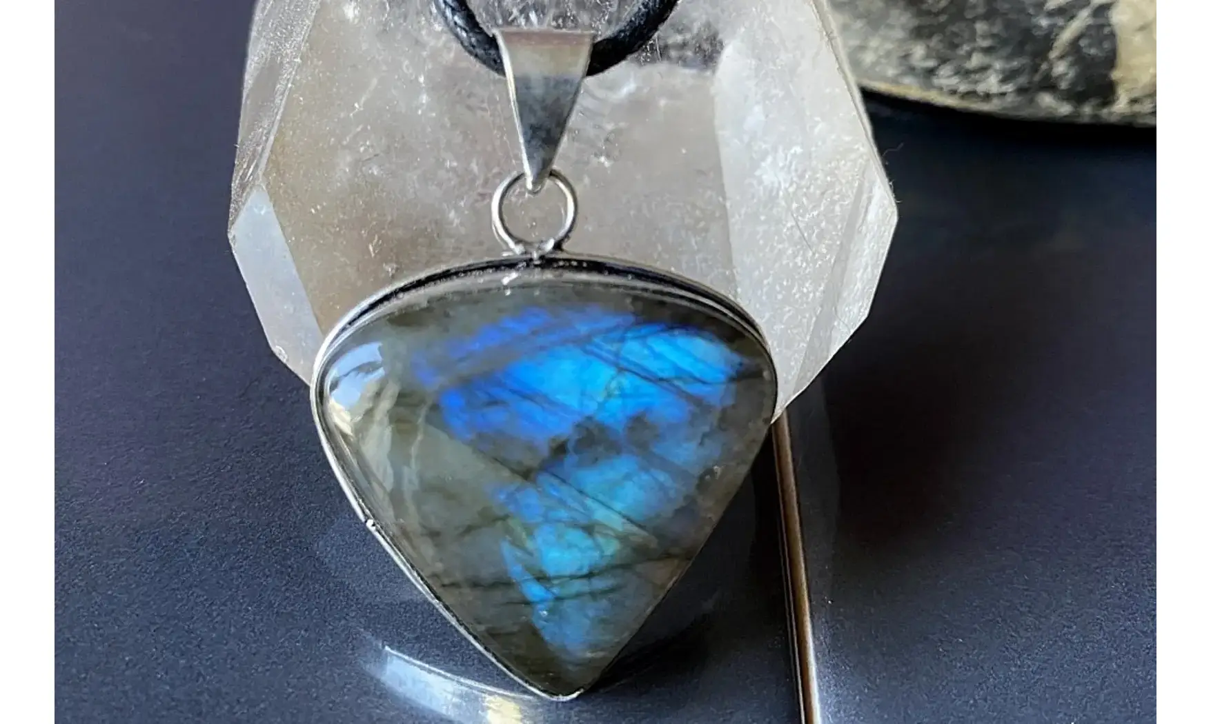 Labradorite 4 pendentif & Argent