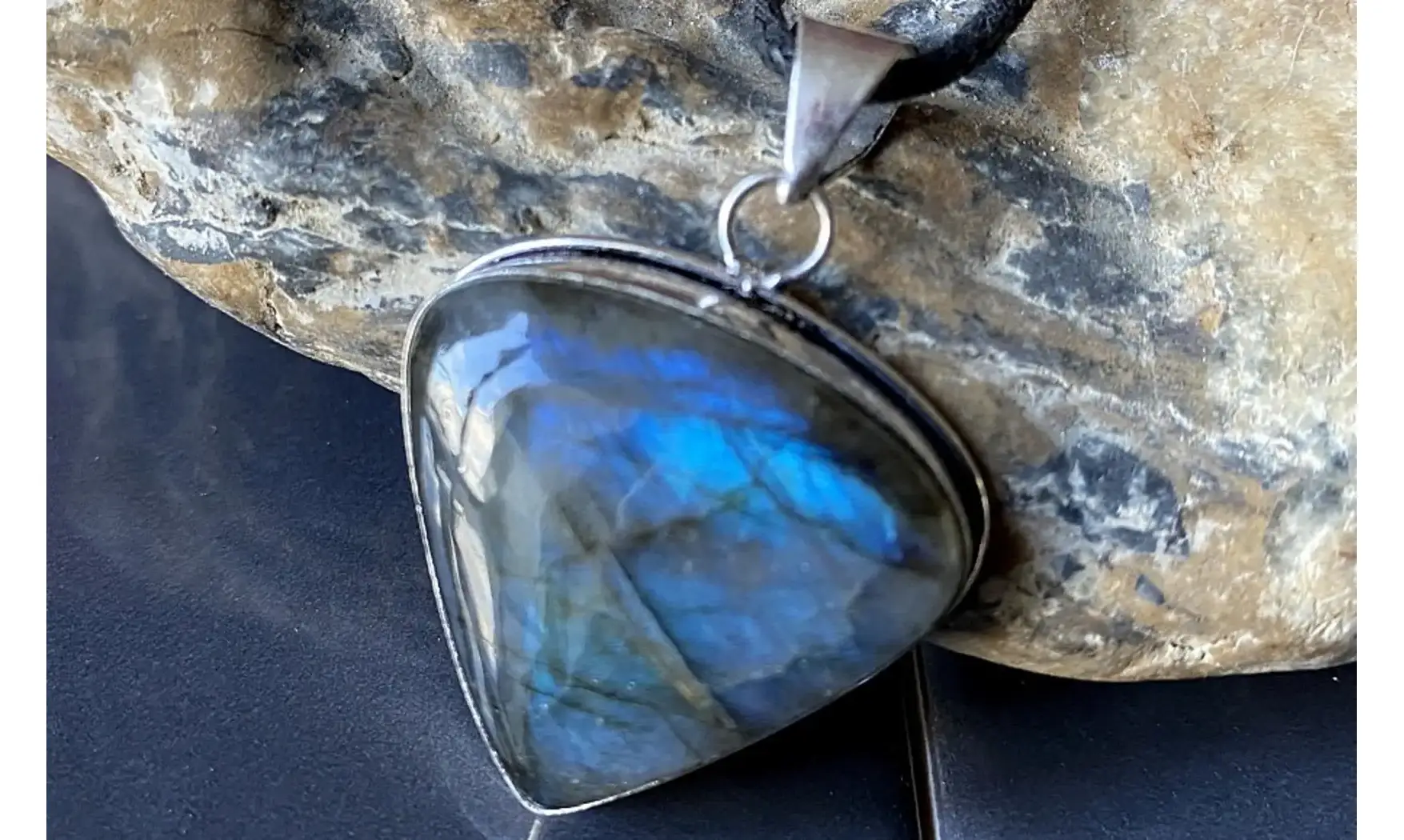Labradorite 4 pendentif & Argent