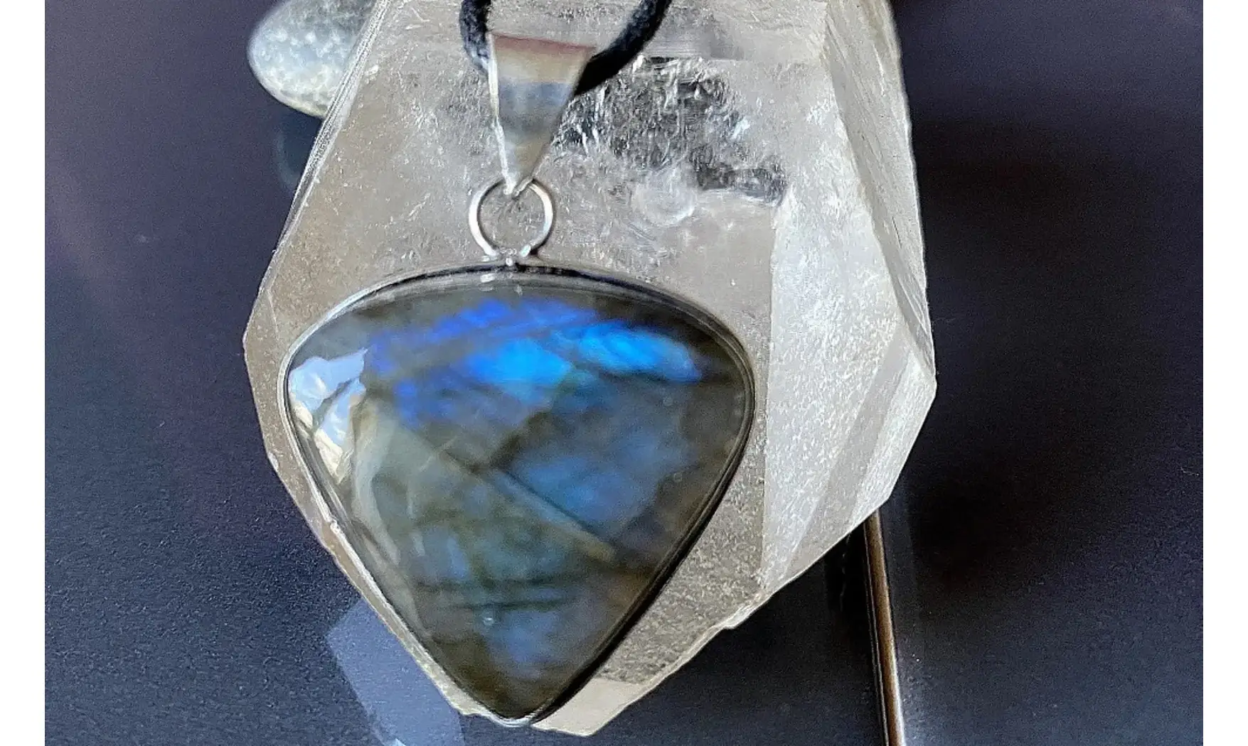 Labradorite 4 pendentif & Argent