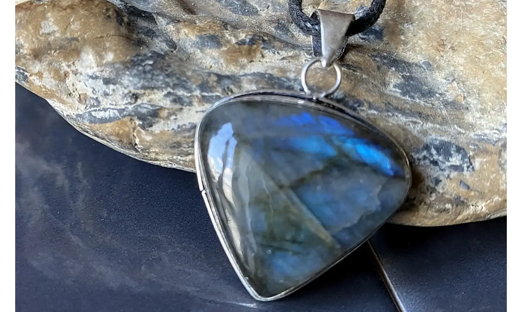 Labradorite 4 pendentif & Argent