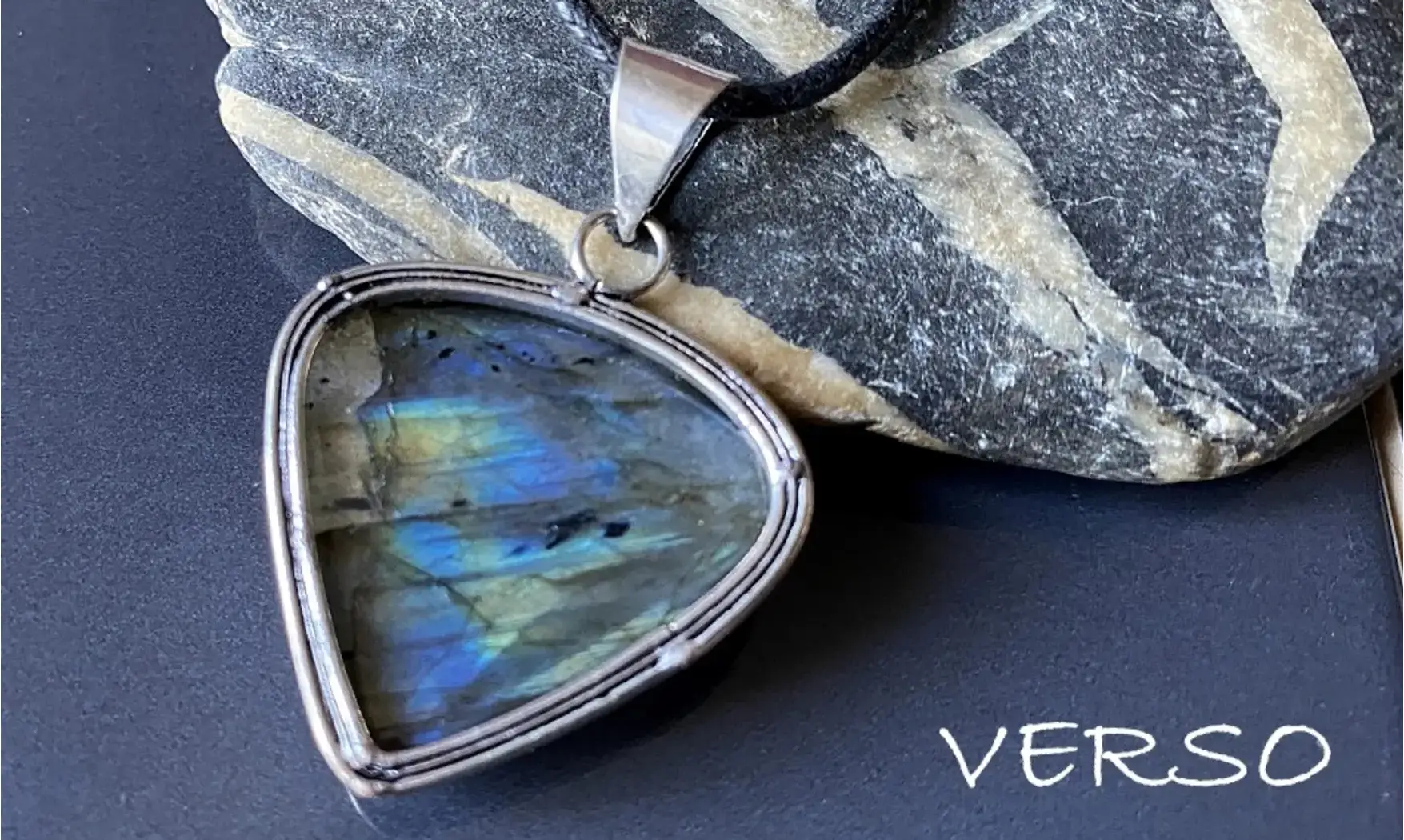 Labradorite 4 pendentif & Argent