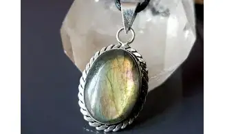 Labradorite 5 pendentif & Argent