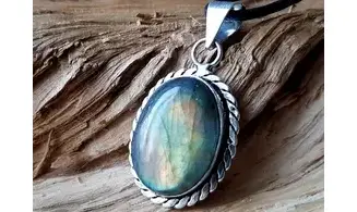 Labradorite 5 pendentif & Argent