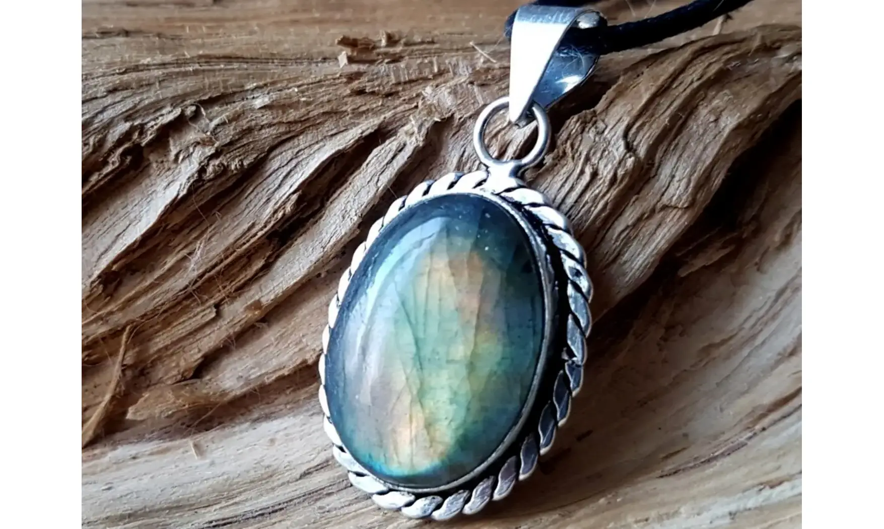 Labradorite 5 pendentif & Argent