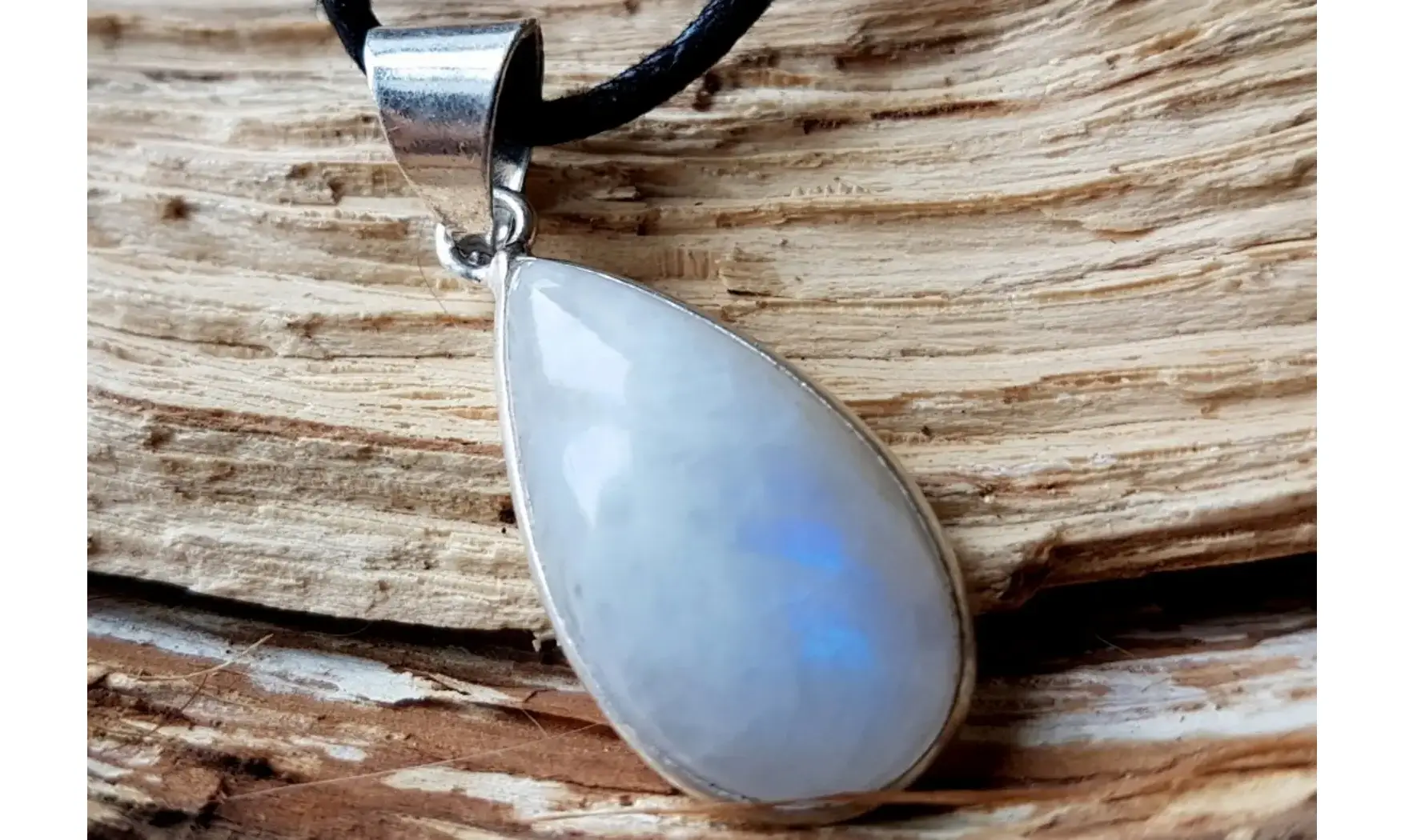 Pierre de Lune pendentif 3 & Argent