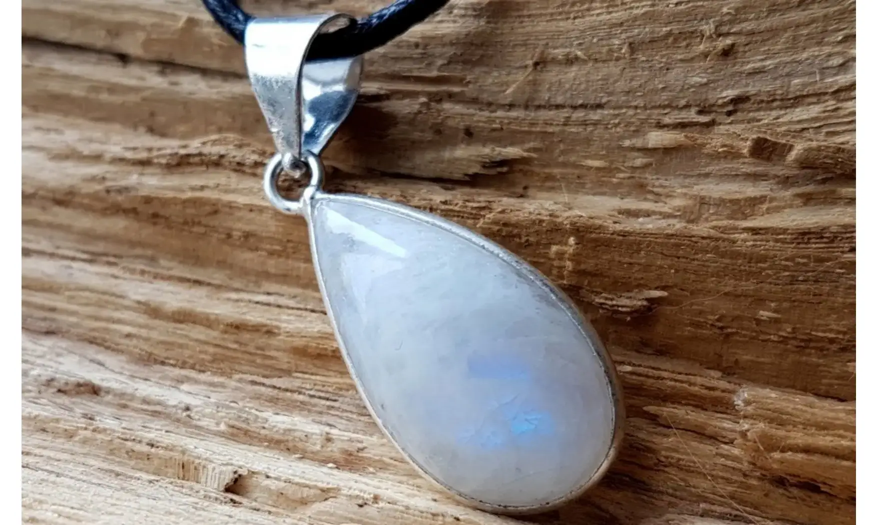 Pierre de Lune pendentif 3 & Argent