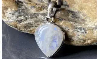 Pierre de Lune pendentif 4 & Argent