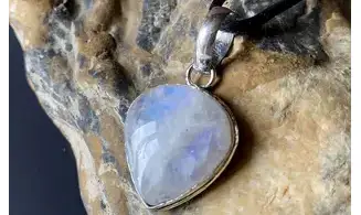 Pierre de Lune pendentif 4 & Argent