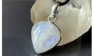 Pierre de Lune pendentif 4 & Argent