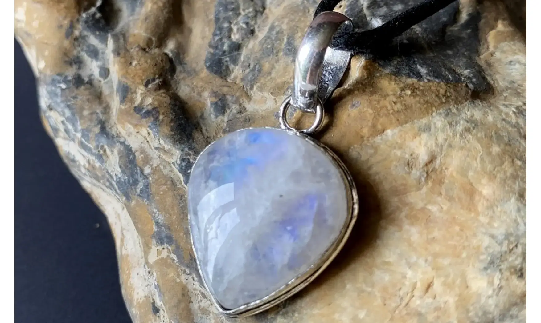 Pierre de Lune pendentif 4 & Argent
