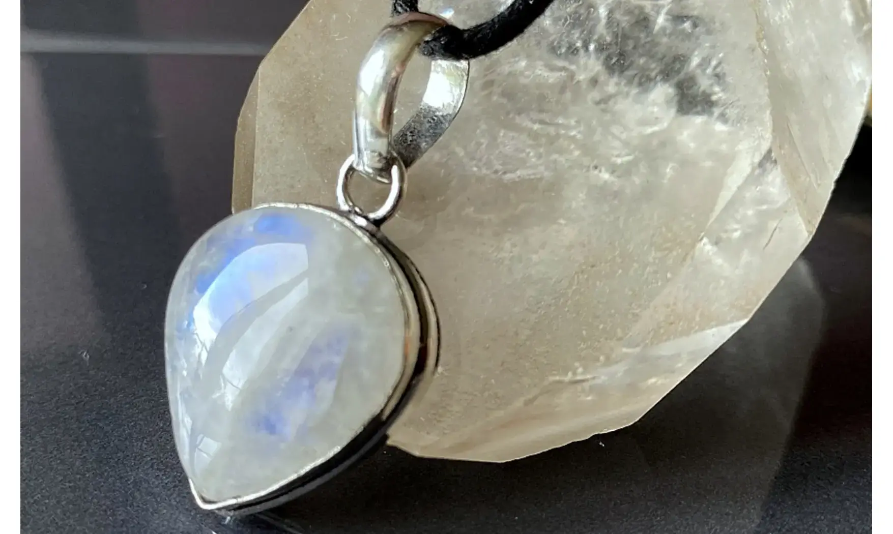Pierre de Lune pendentif 4 & Argent