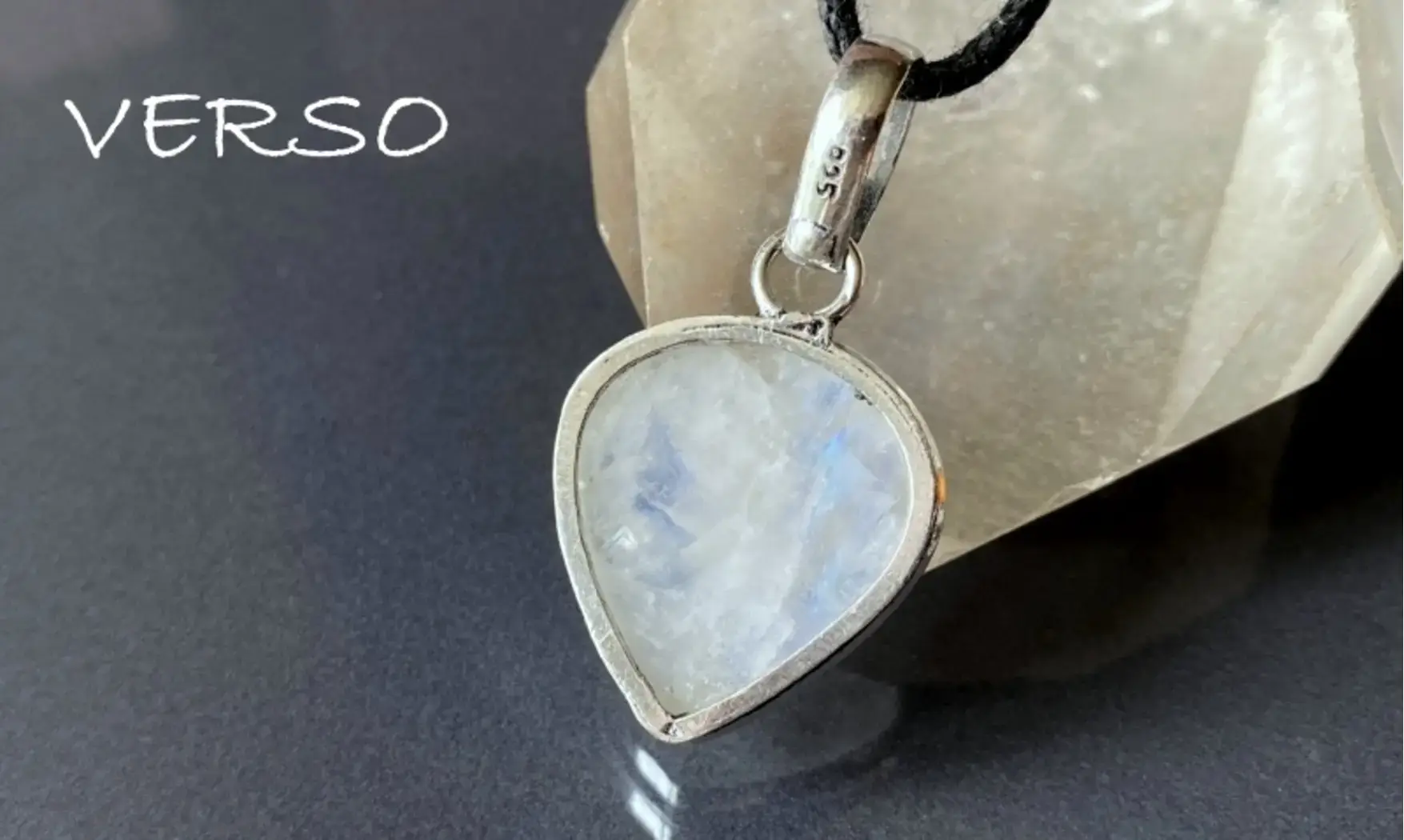 Pierre de Lune pendentif 4 & Argent