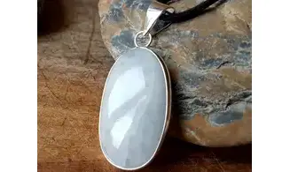 Pierre de Lune pendentif 5 & Argent