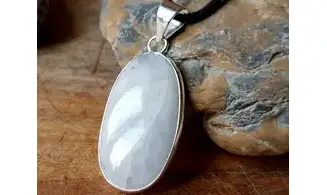 Pierre de Lune pendentif 5 & Argent