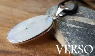 Pierre de Lune pendentif 5 & Argent