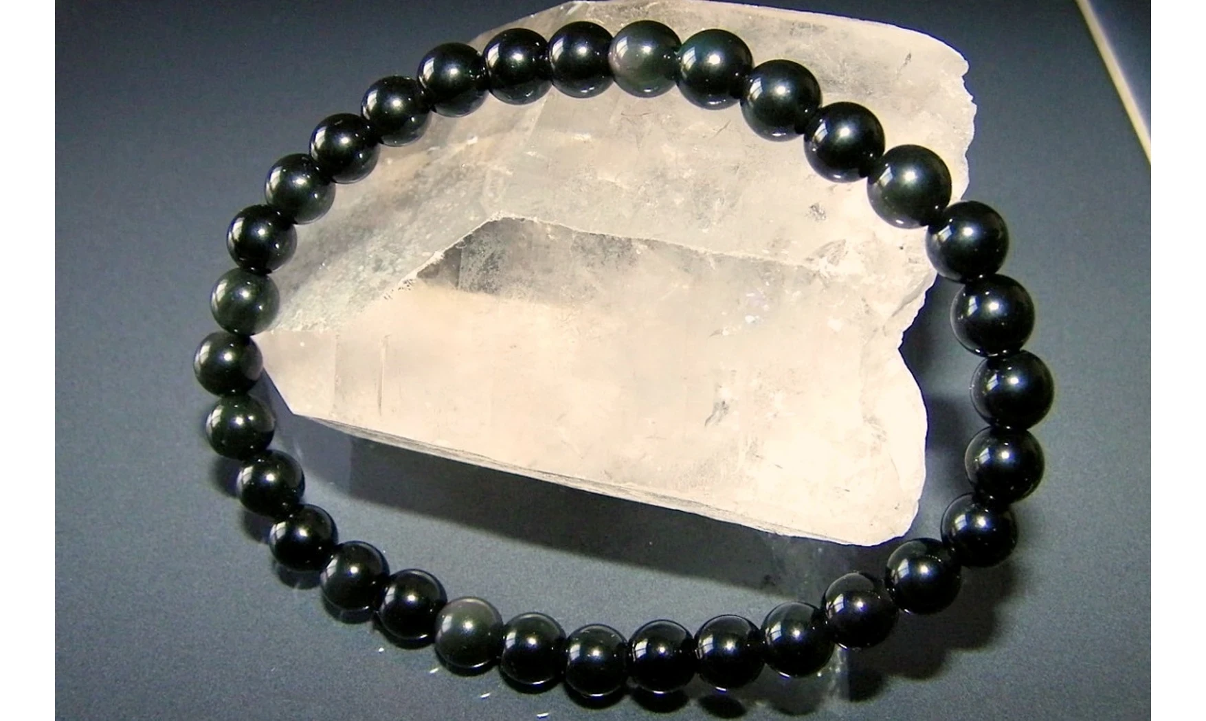 Obsidienne Oeil Céleste bracelet Boules