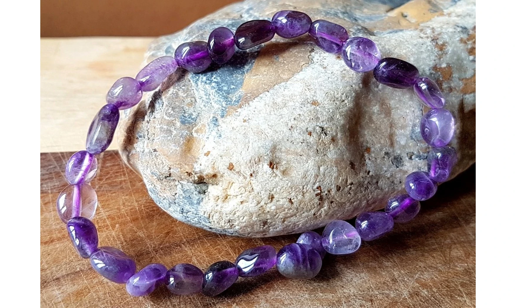 Améthyste Bracelet Pépite pierres