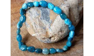 Apatite bleue Bracelet Pépite pierres
