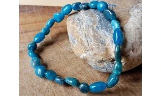 Apatite bleue Bracelet Pépite pierres