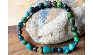 Chrysocolle Bracelet Pépite pierres