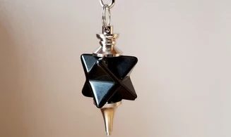 Onyx noir pierre Merkaba Pendule
