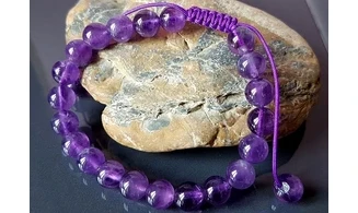Améthyste Bracelet pierres boules