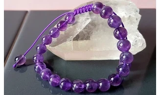 Améthyste Bracelet pierres boules